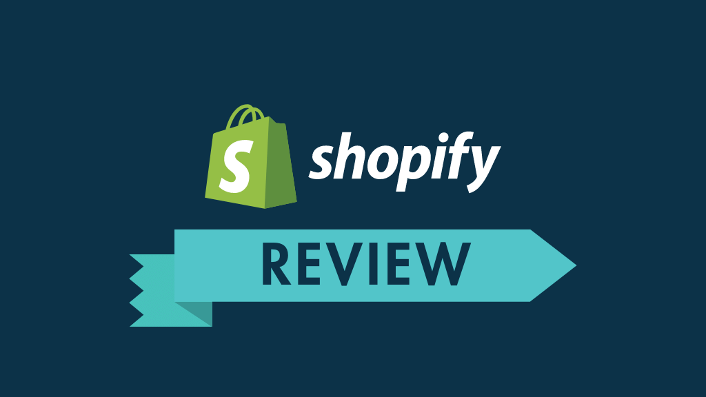 shopify review written with shopify logo